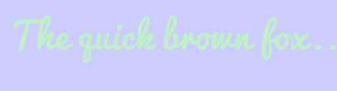 Image with Font Color C0F0C8 and Background Color CCCCFF